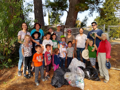 Parkmead kids cleanup on Pine Creek