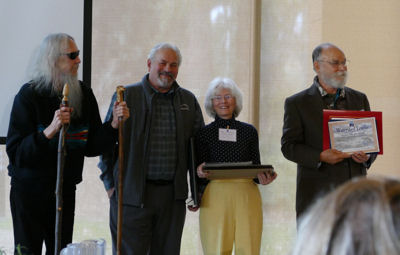 Watershed heroes accepting awards